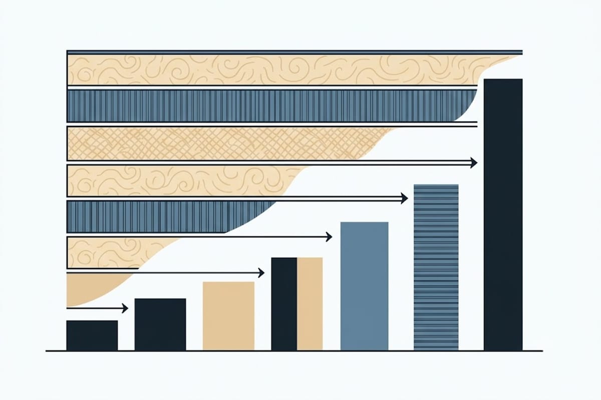 Thickness needed for R-30 in different materials