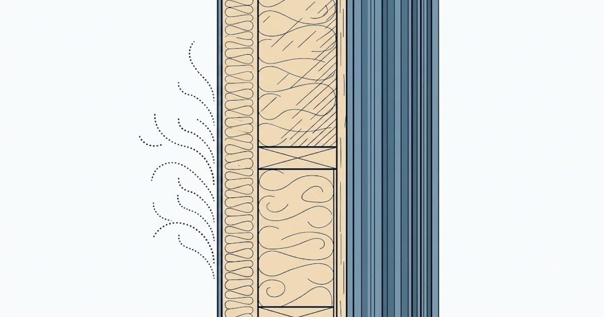 A vapor retarder on the warm side of a wall in winter